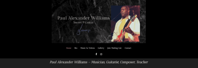 Sweet P Guitar - Musician - Website Designs By Lisa